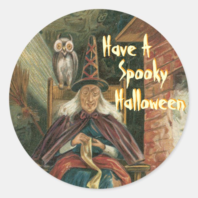 Scary Witch Halloween Stickers (Front)