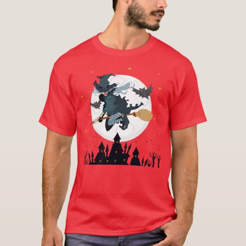 Scary Witch Moon T_Shirt