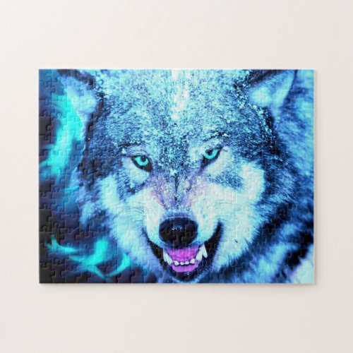 Scary wolf jigsaw puzzle