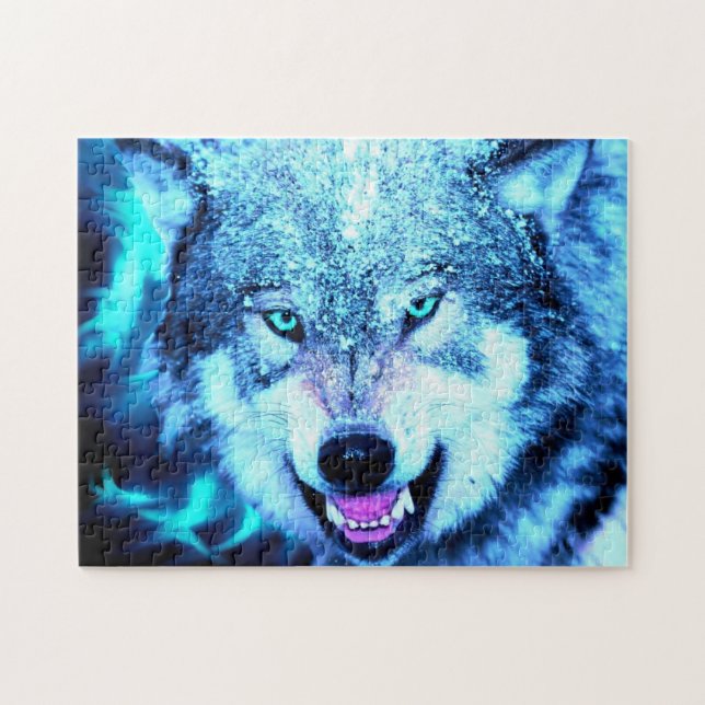 Scary wolf jigsaw puzzle (Horizontal)