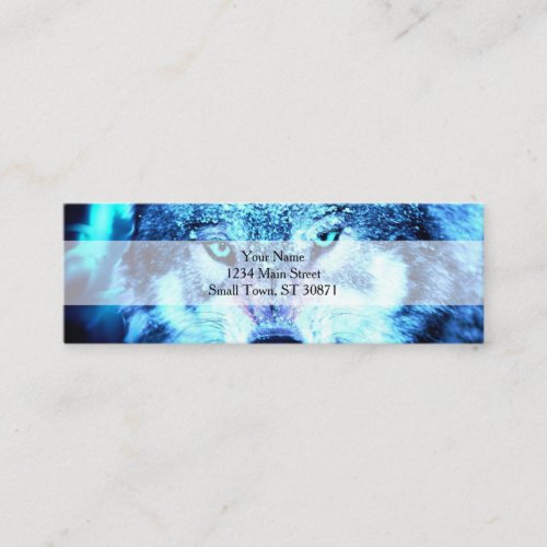 Scary wolf mini business card