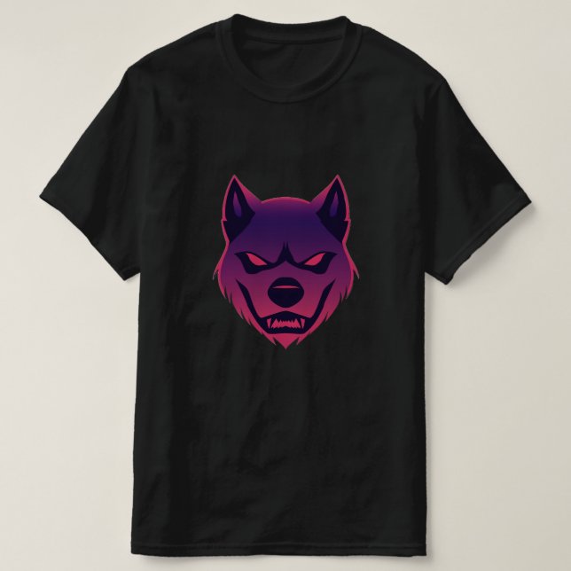 Scary Wolf: Neon T-shirt Art (Design Front)