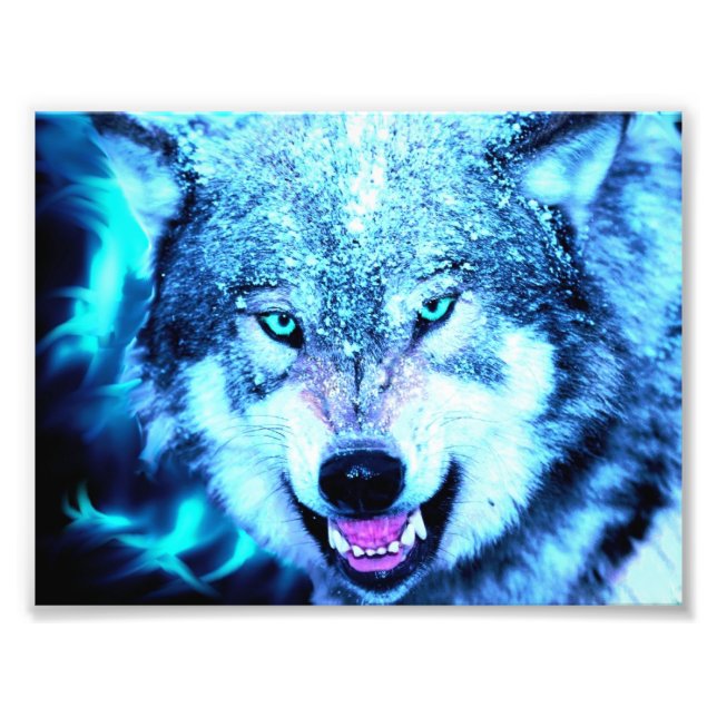 Scary wolf photo print (Front)