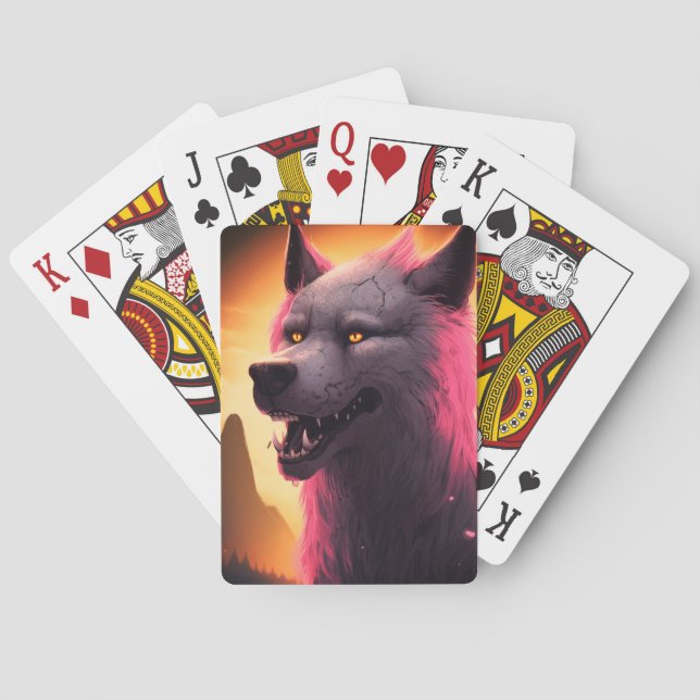 Scary Wolf Poker Cards (Back)