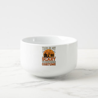 Scary Woodworking Costume Halloween Vintage Design Soup Mug