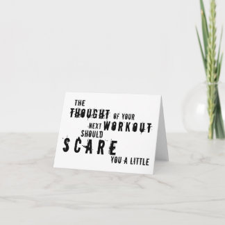 Scary Workout greeting card