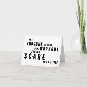 Scary Workout Greeting Card by FITgreetings at Zazzle