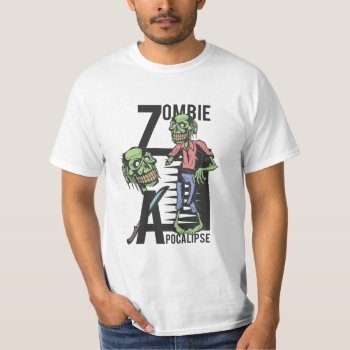 Scary Zombie Apocalypse  T-shirt by SAECOM at Zazzle