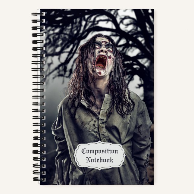 Scary Zombie Horror  Notebook (Front)
