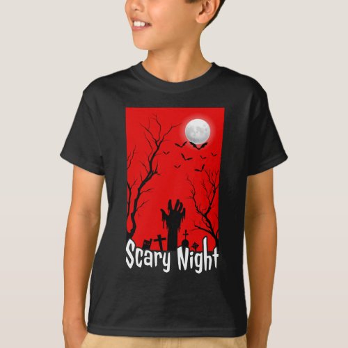 Scary Zombie Night  T_Shirt