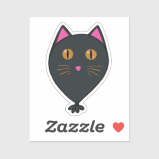 Scat the Cat Halloween Balloon Sticker