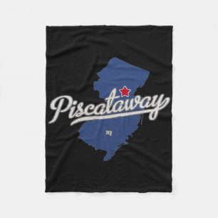 Scataway New Jersey Nj Map  Fleece Blanket