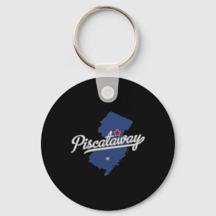 Scataway New Jersey Nj Map Keychain