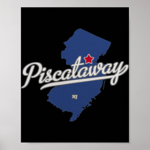 Scataway New Jersey Nj Map Poster
