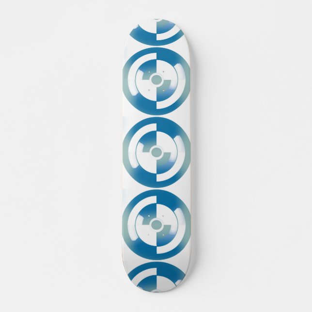 Scateboard with Tiled Abstract Circles Skateboard (Front)