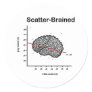 Scatter-Brained Classic Round Sticker