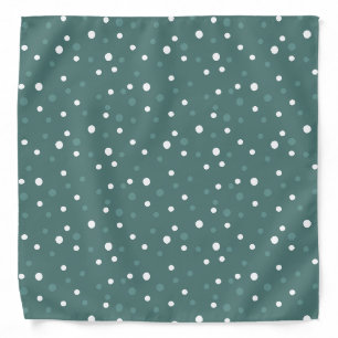 Scatter Dots Muted Teal Scattered Dotted Pattern Bandana