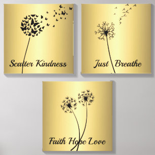 Scatter Kindness Dandelion Flow Canvas Photo Tiles