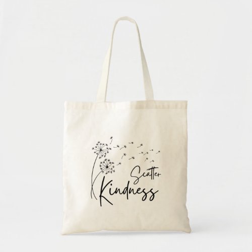 Scatter Kindness Heart Dandelion  Tote Bag