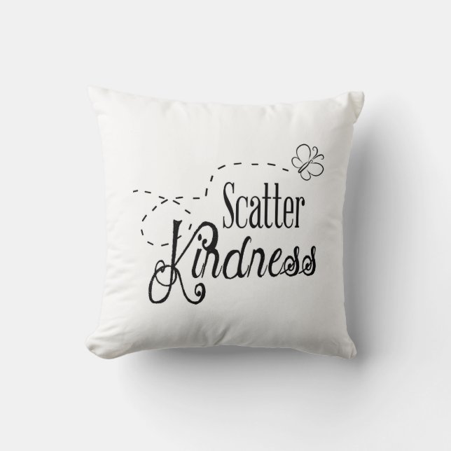 Scatter Kindness Throw Pillow (Front)