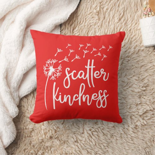 Scatter kindness throw pillow