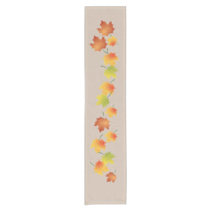 Scattered Autumn Leaves Thanksgiving Table Runner