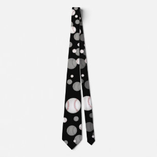 Scattered Baseball   Sports Gift Neck Tie