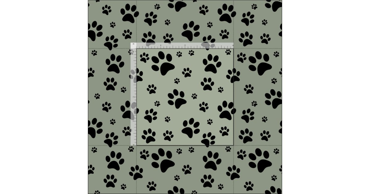 Black And White Dog Paw Print Pattern Rug by Cool Prints