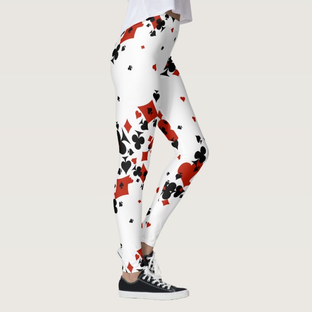 Scattered Card Suites Leggings (Right)