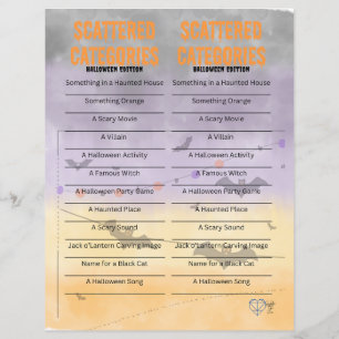 Scattered Categories - Halloween Edition Part II