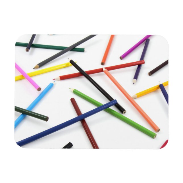 Scattered Colored Pencils Premier Magnet (Horizontal)