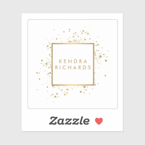 Scattered Faux Gold Confetti Sticker