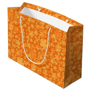 Scattered Flowers, Light Orange-GIFT BAG L