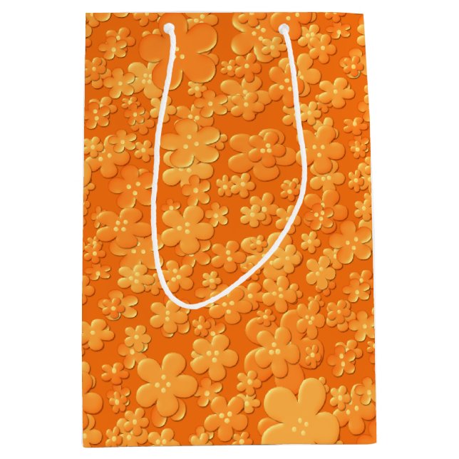 Scattered Flowers, Light Orange-GIFT BAG M (Front)