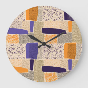 Scattered Geometric Lines: Abstract Art Large Clock
