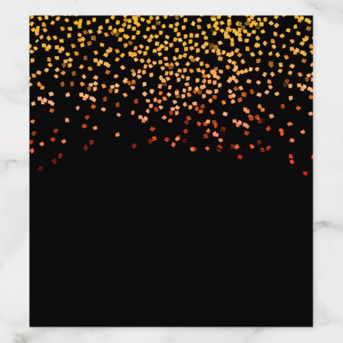 Scattered Glitter Gold and Orange Envelope Liner