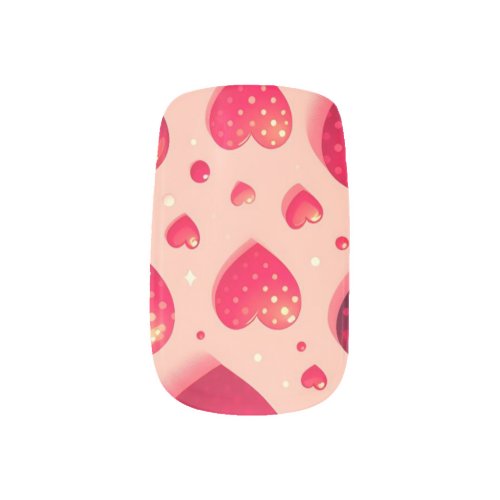 Scattered Hearts Delight Minx Nail Art