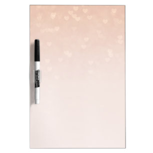 Scattered Hearts Dusty Rose Ombre Dry-Erase Board