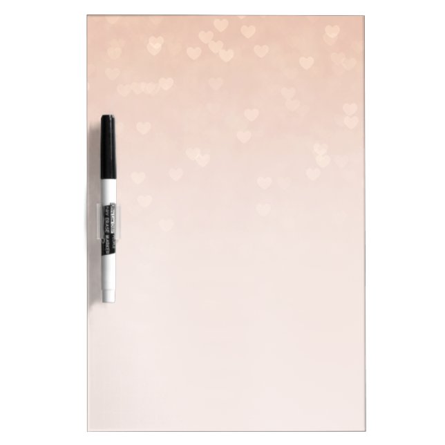Scattered Hearts Dusty Rose Ombre Dry-Erase Board (Front)