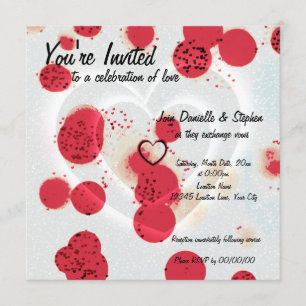 Scattered Hearts Invitation