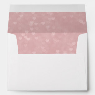 Scattered Hearts Pattern Envelope