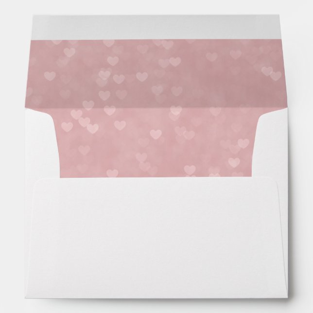 Scattered Hearts Pattern Envelope (Back (Bottom))