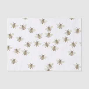 Scattered Honeybees Vintage Bee Honey Gift Wrap Tissue Paper