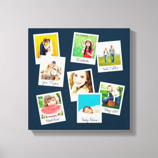 Scattered Photo Layout Scattered Instagram Photo Collage Canvas Print | Zazzle