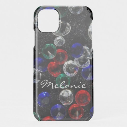Scattered Jewels and Gemstones Personalised iPhone 11 Case