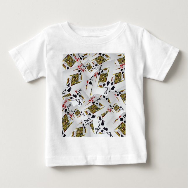 Scattered Kings Poker Cards, Baby Tshirt (Front)