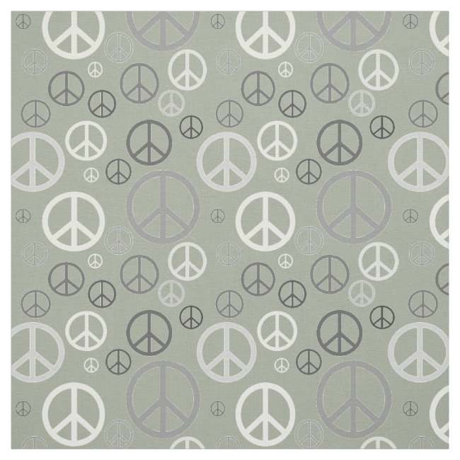 Scattered Peace Signs Grey SPST