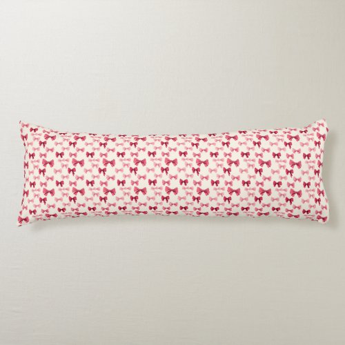 Scattered Pink Bows  Body Pillow