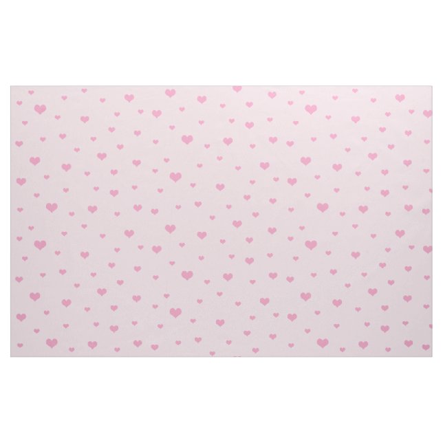 Scattered Pink Hearts on Light Pink Fabric (Yard)