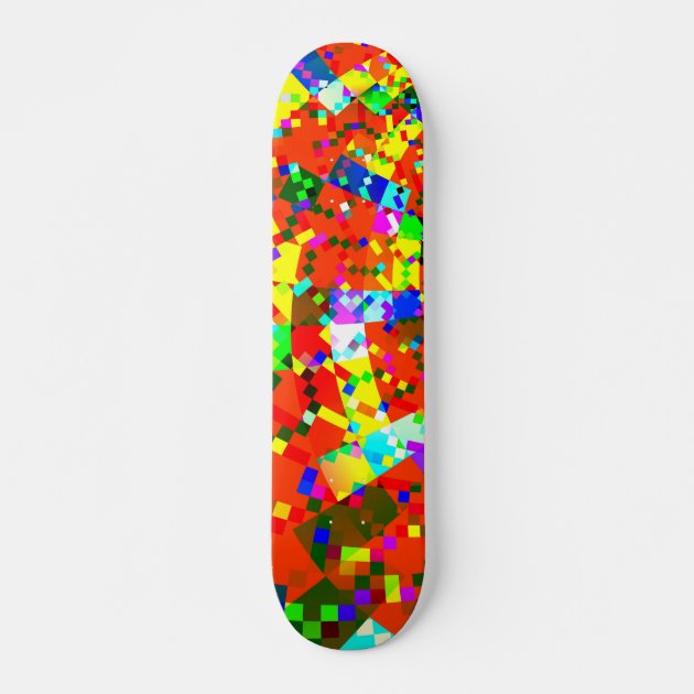 Scattered Pixels Skateboard Deck | Zazzle